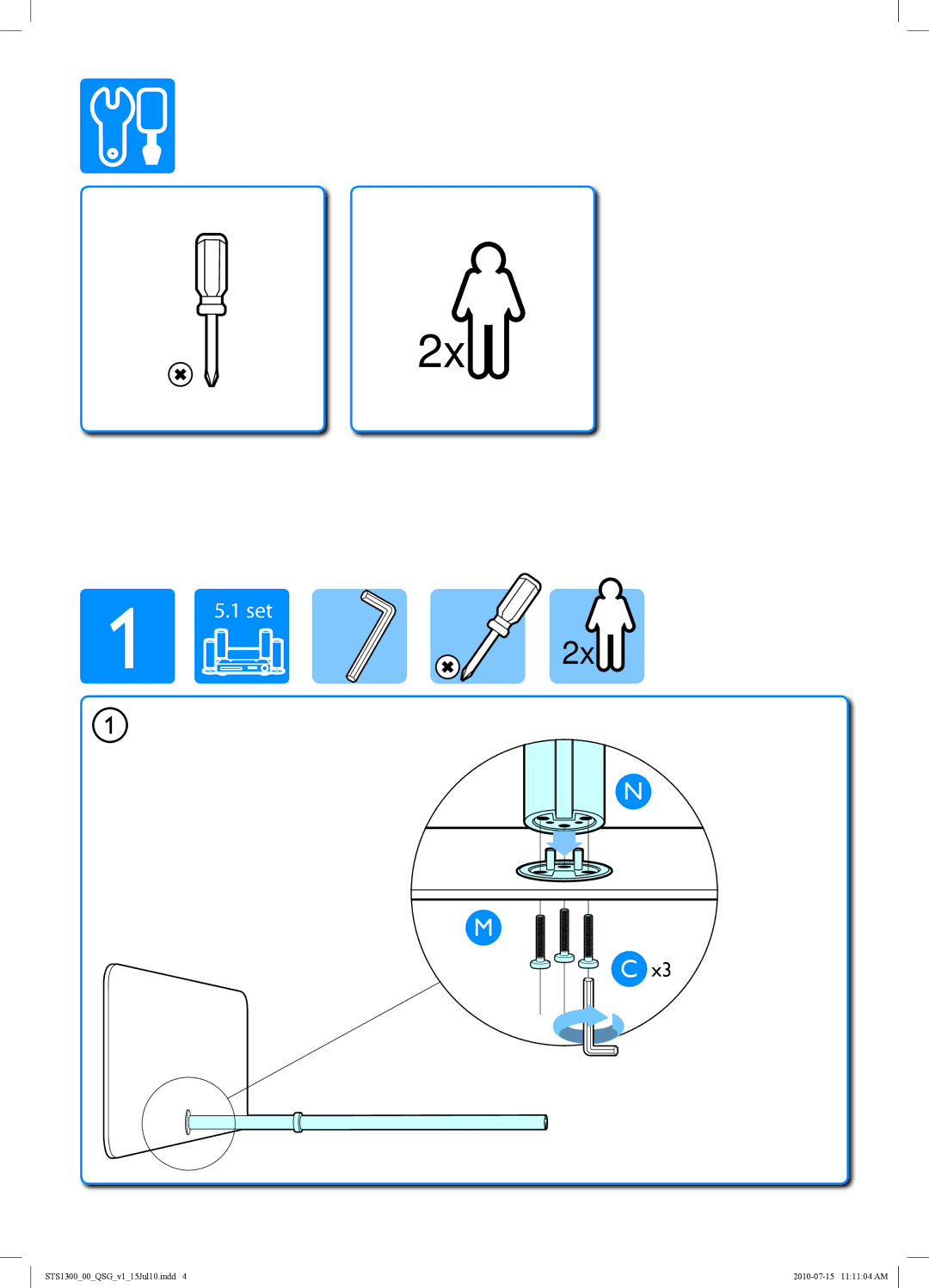 Philips STS1300/00 quick start Set 