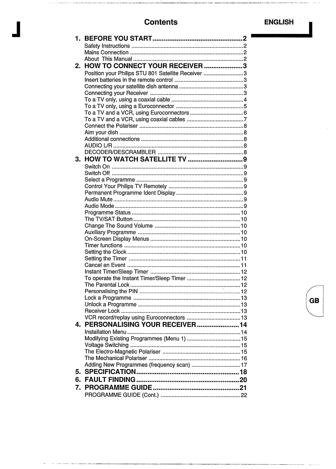 Philips STU801/05R manual 