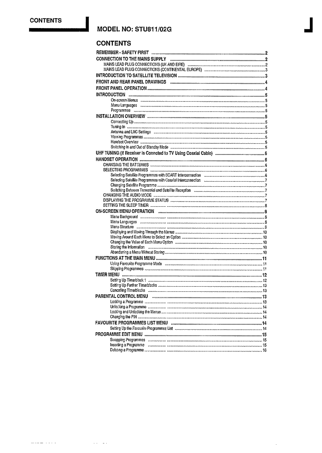 Philips STU811/02G manual 