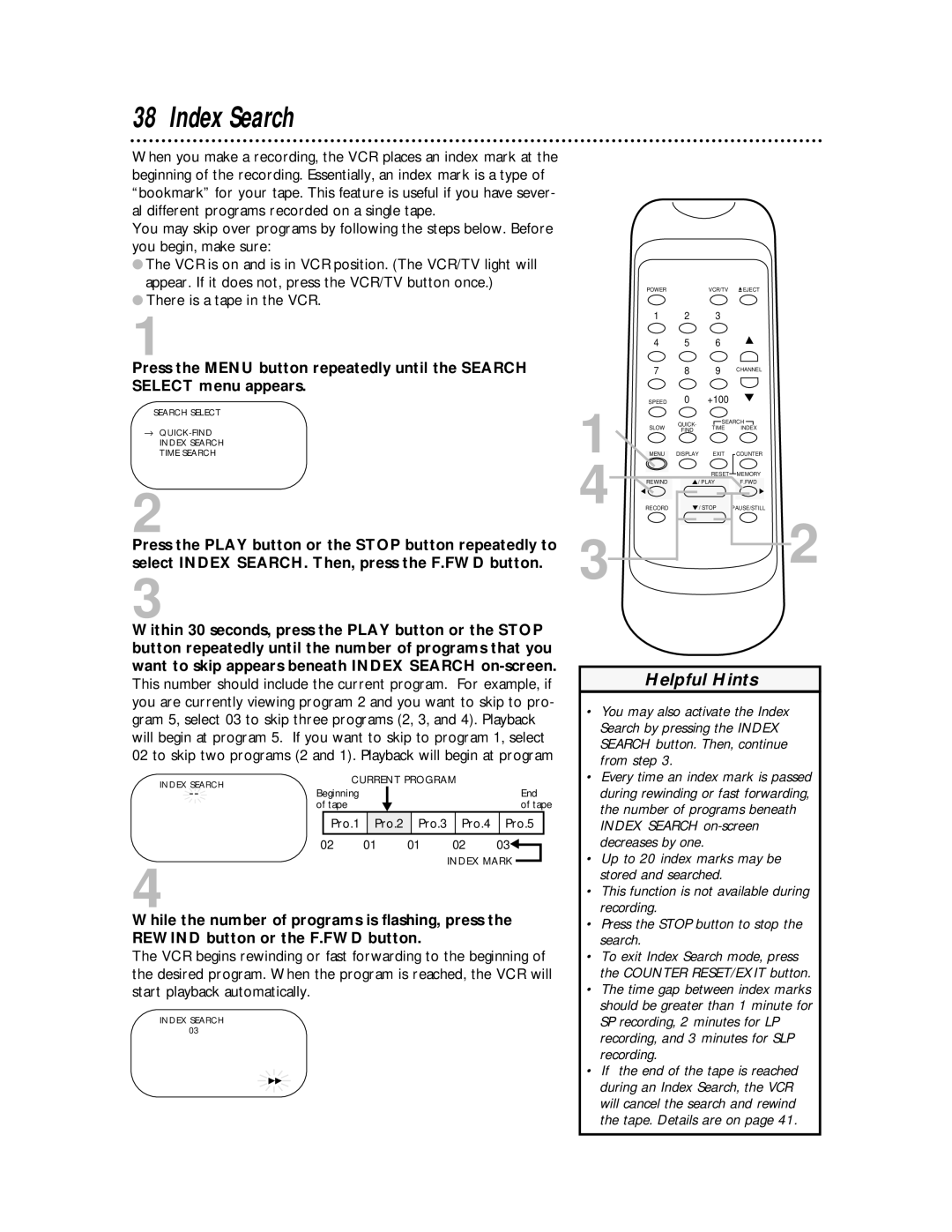 Philips SVA104 owner manual Index Search 