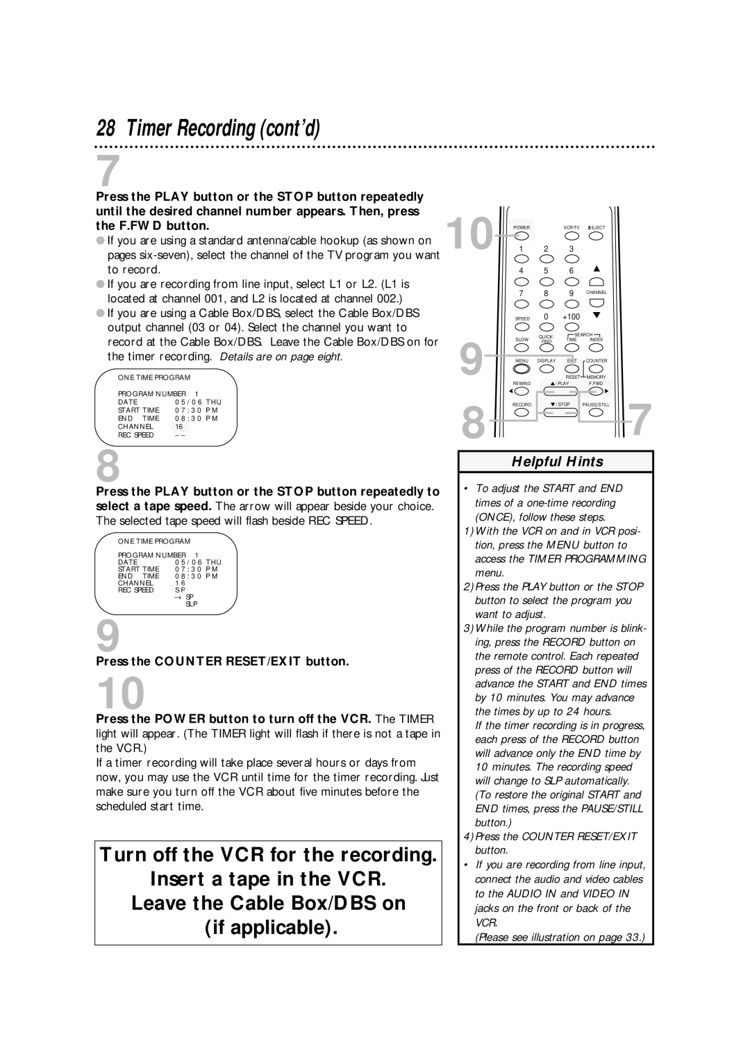 Philips SVA106 owner manual Slp 