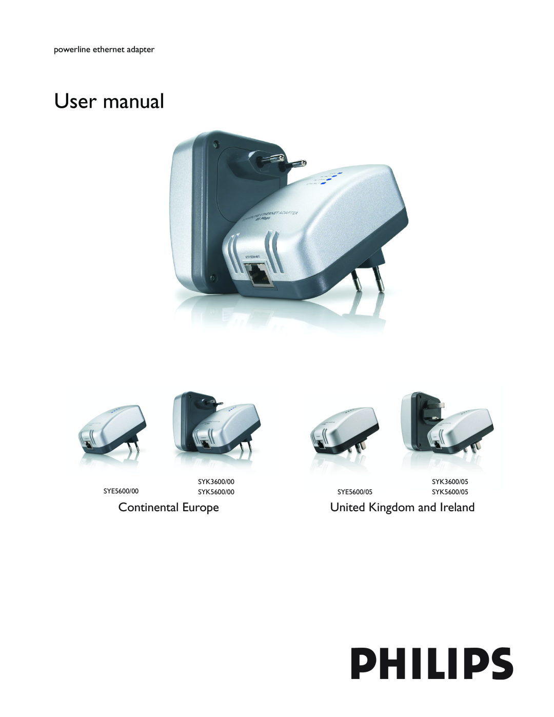Philips SYE5600 user manual User manual, Continental Europe, United Kingdom and Ireland 