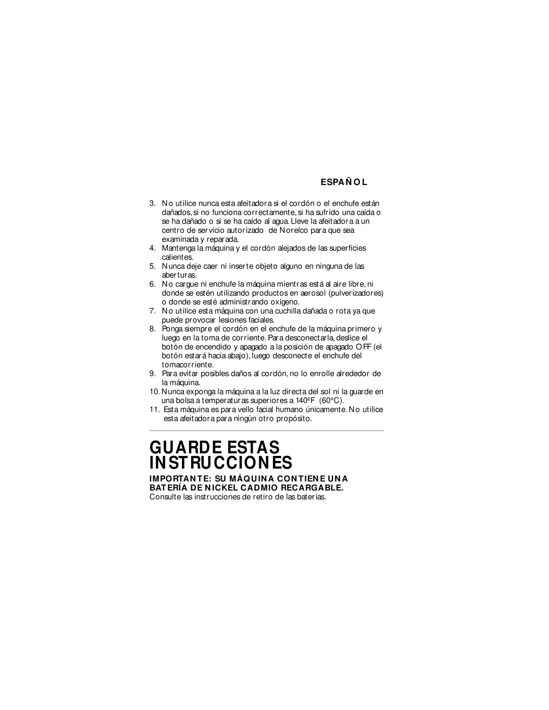 Philips T 760 manual Guarde Estas Instrucciones 