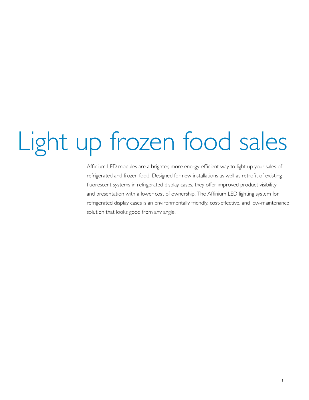 Philips T10VHO, T12HO manual Light up frozen food sales 