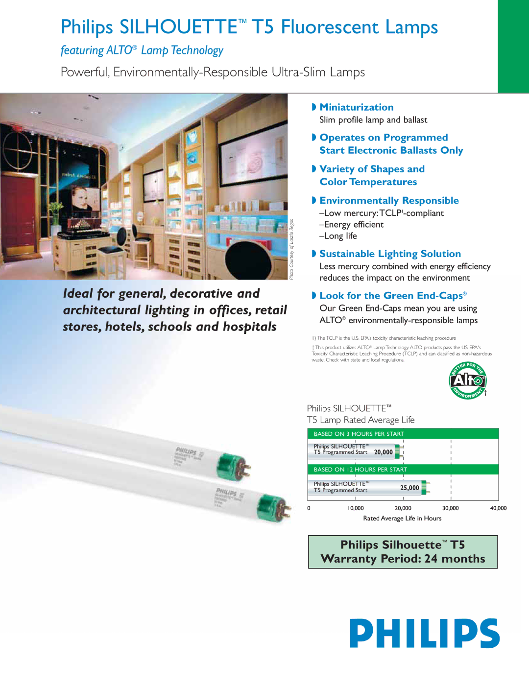 Philips warranty Philips Silhouette T5 Fluorescent Lamps 