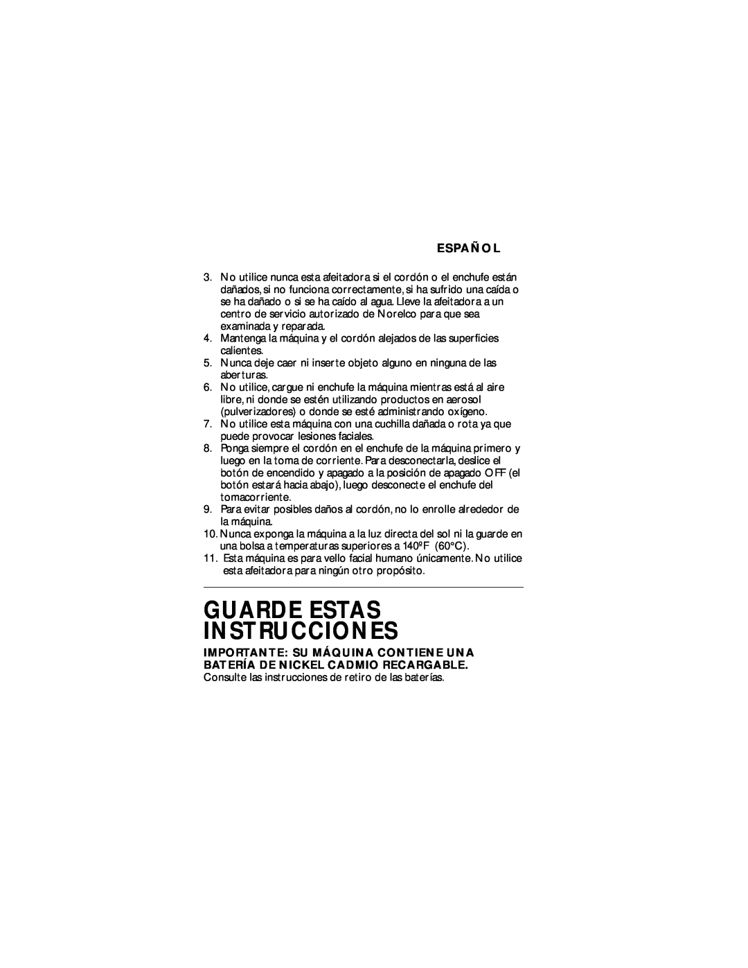 Philips T660 manual Guarde Estas Instrucciones, Español 