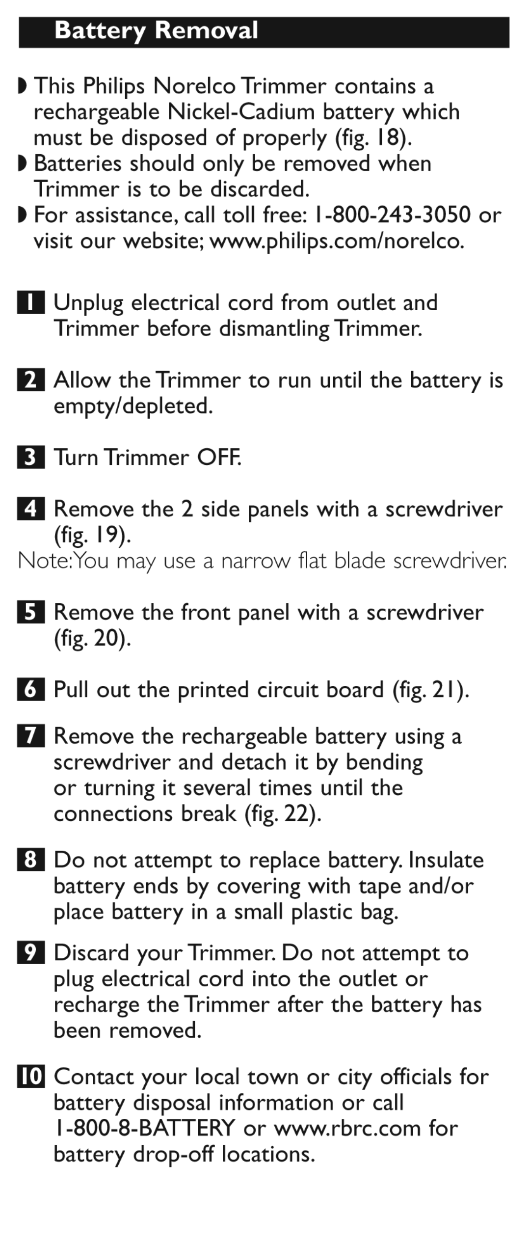 Philips T980/60 manual 