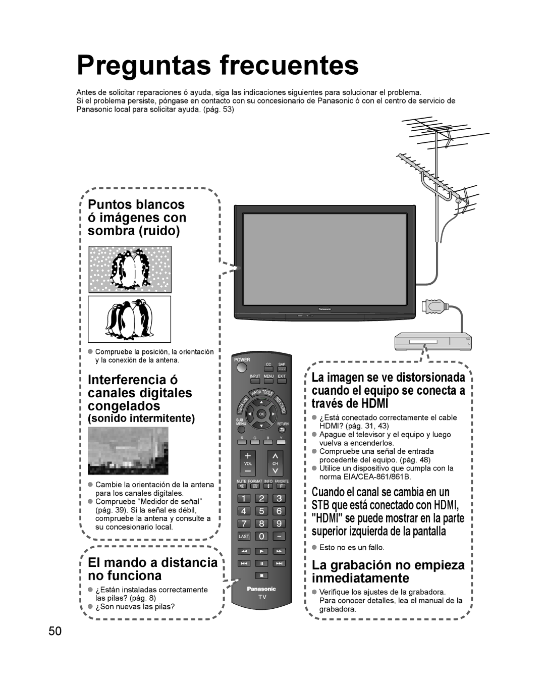 Philips TC-P42X1X quick start Preguntas frecuentes, Sonido intermitente 