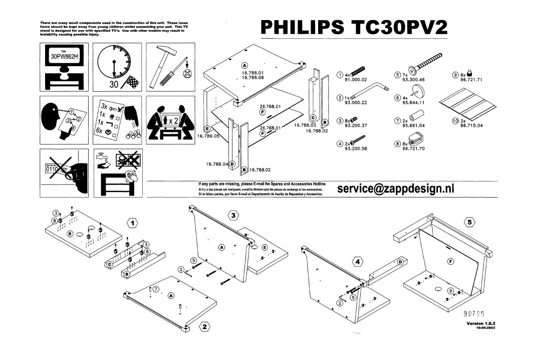 Philips TC30PV2 manual 