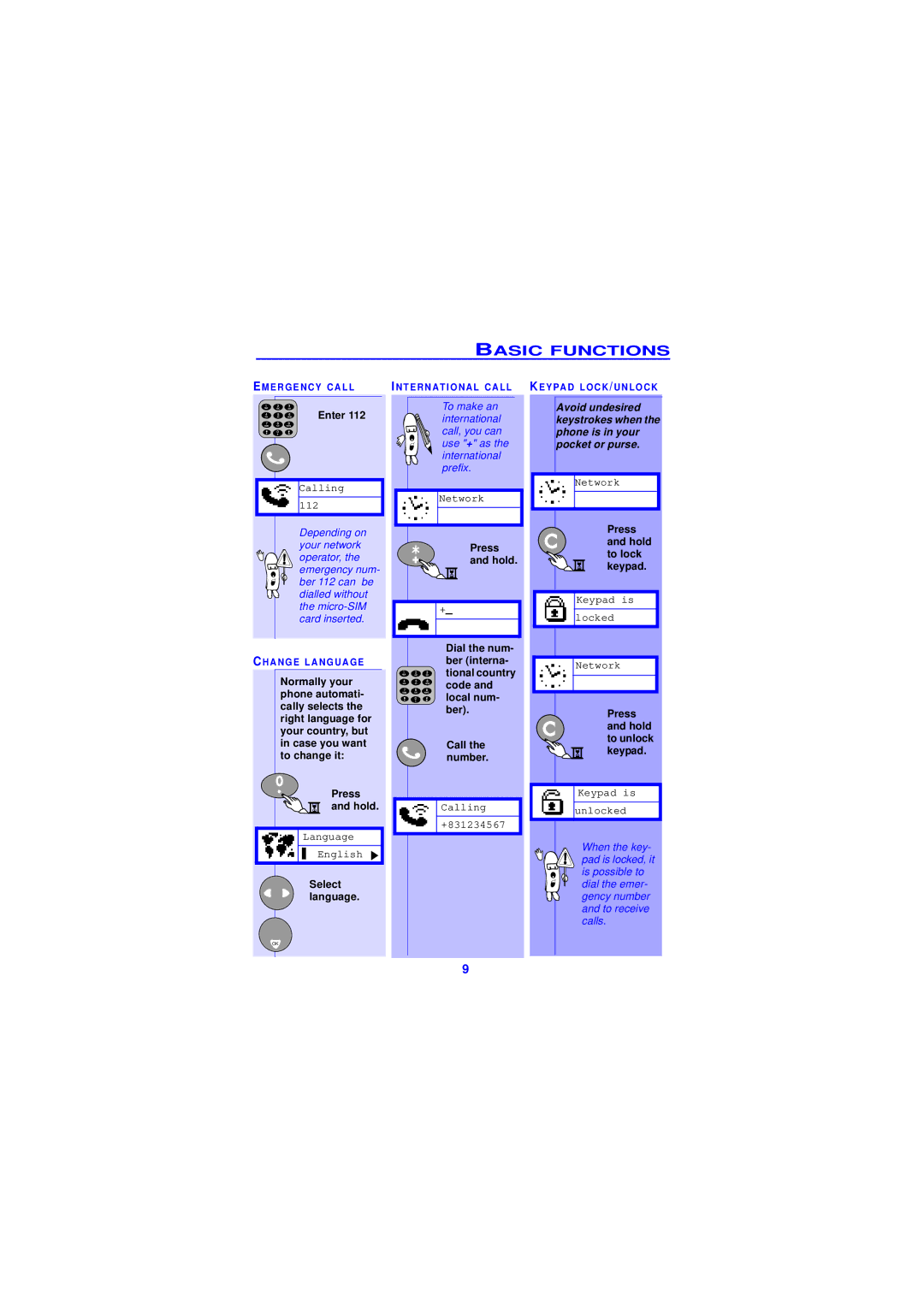 Philips TCD138 user manual Press and hold to lock keypad 