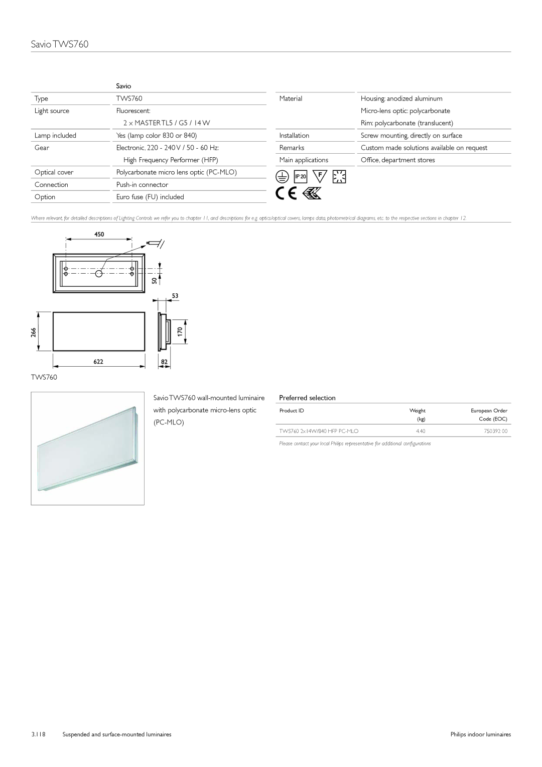 Philips TCS125 manual Savio TWS760, Preferred selection With polycarbonate micro-lens optic 