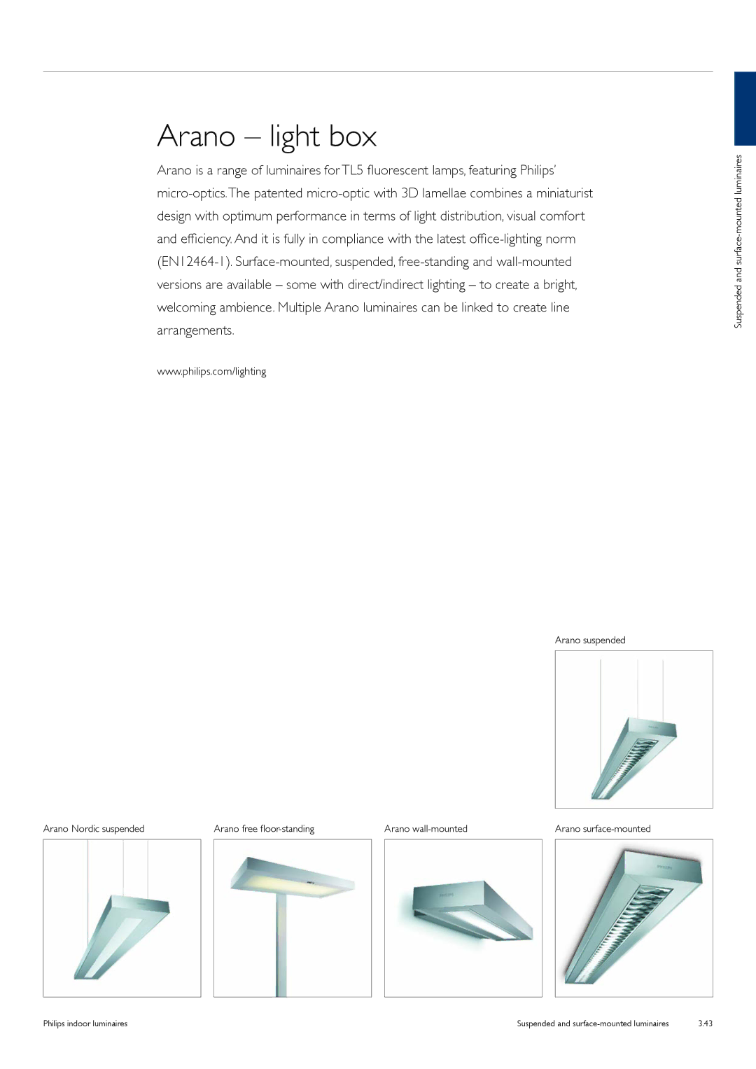 Philips TCS125 manual Arano light box 