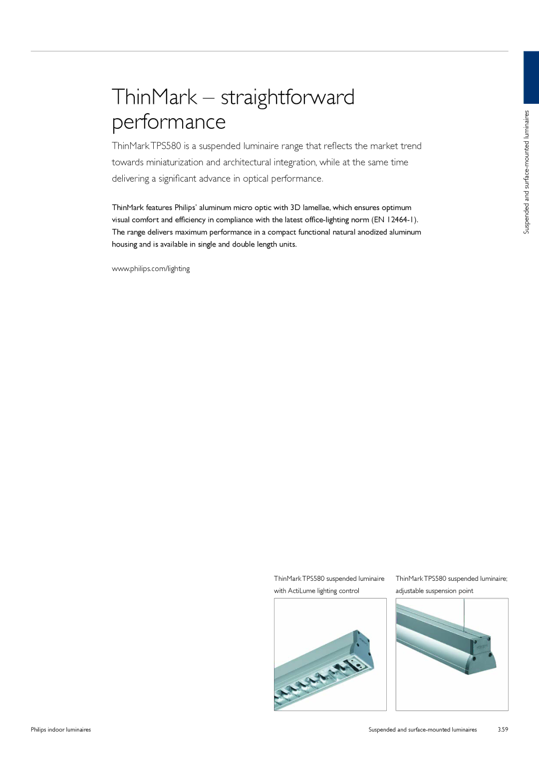 Philips TCS125 manual ThinMark straightforward performance 