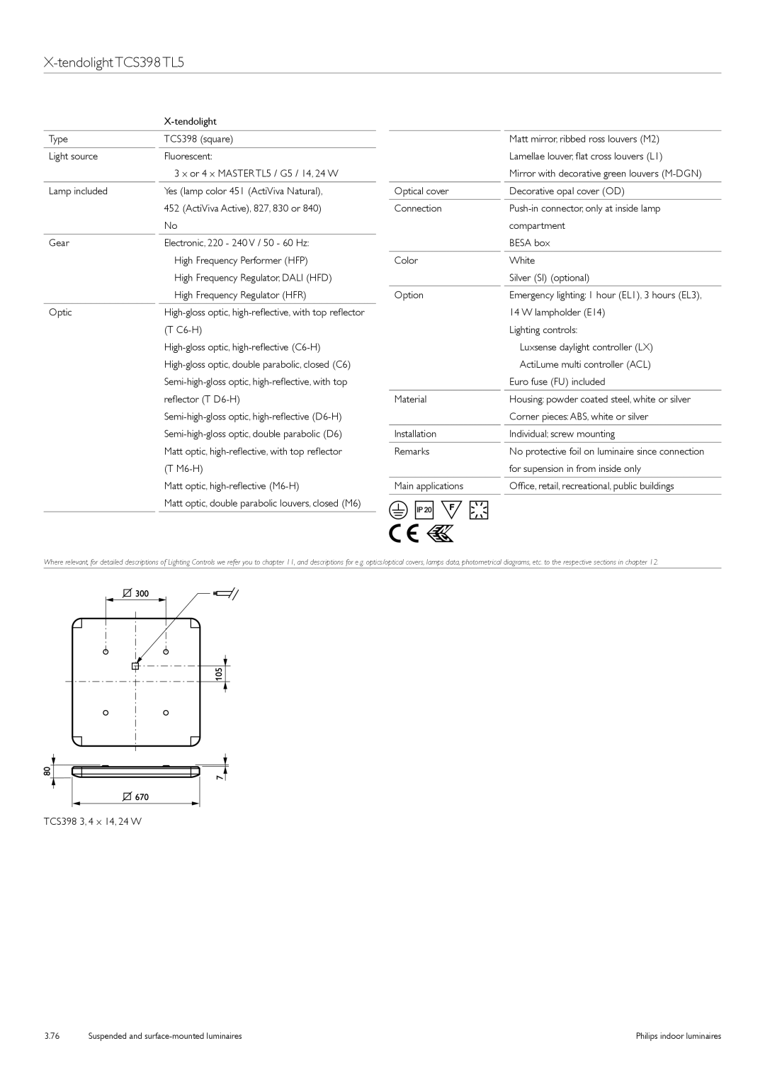 Philips TCS125 manual TCS398 3, 4 x 14, 24 W 