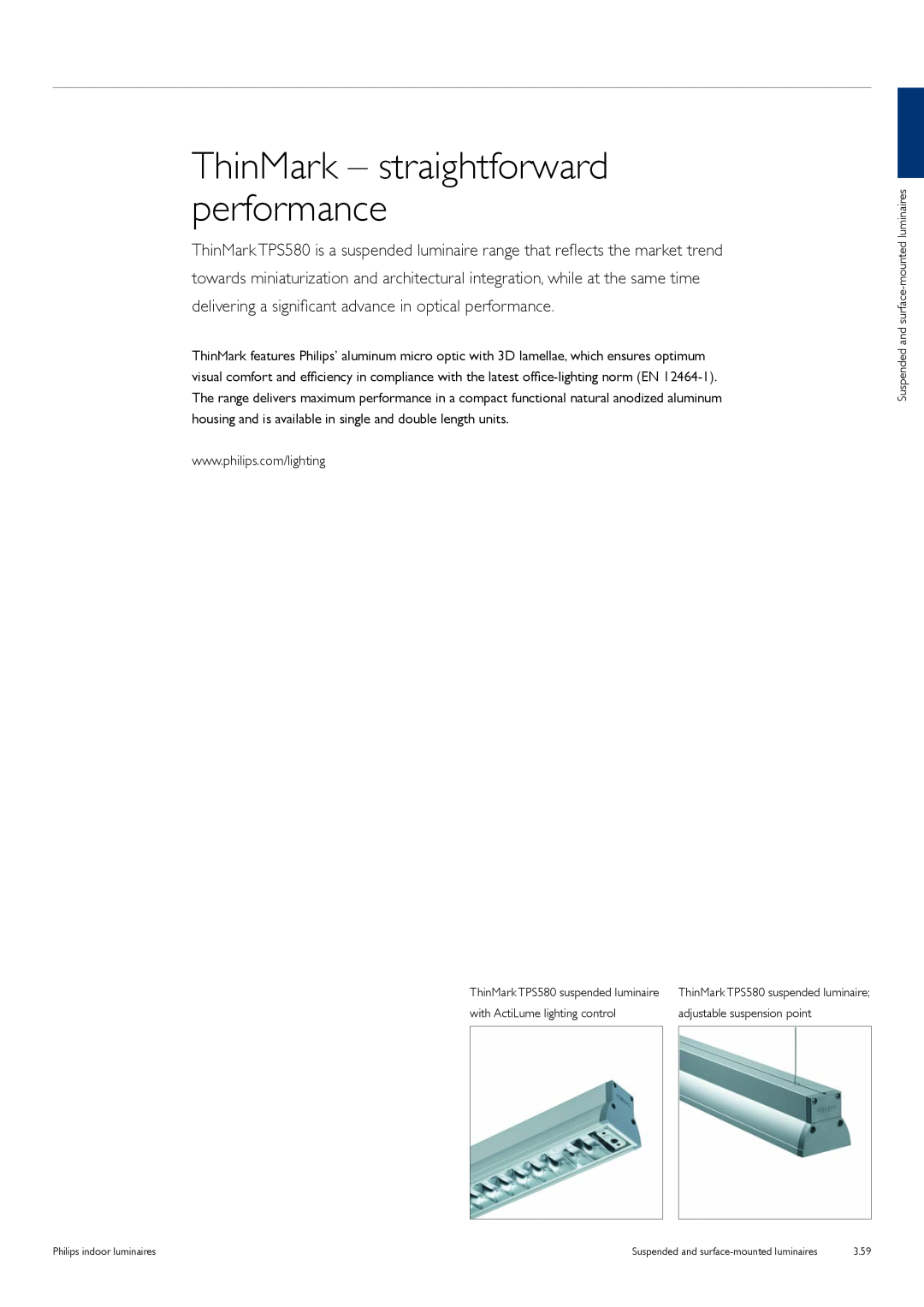 Philips TCS125 manual ThinMark – straightforward performance 