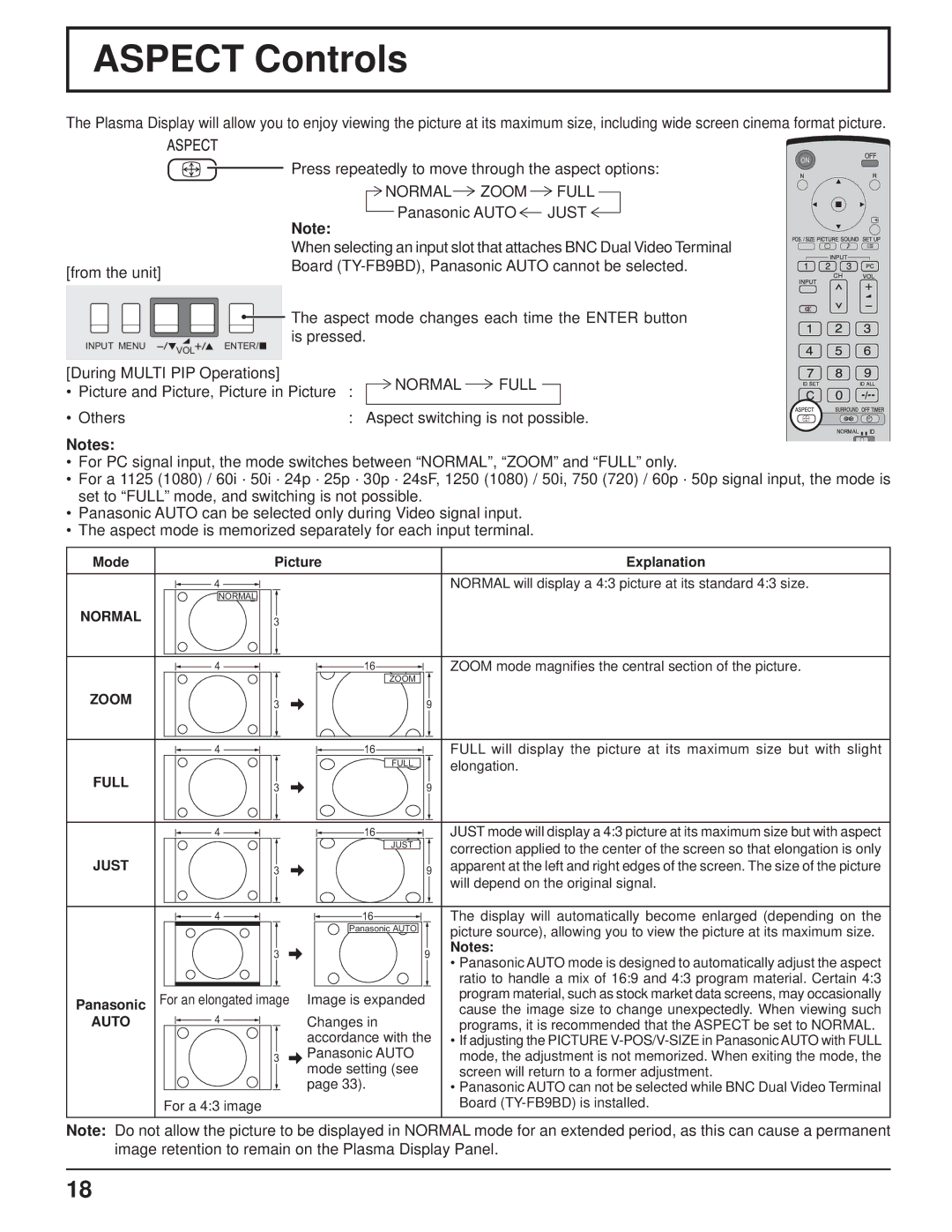 Philips TH-37PR10U operating instructions During Multi PIP Operations, Normal Full, Picture Explanation 