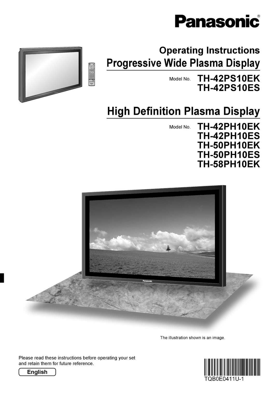 Philips TH-42PH10EK operating instructions High Deﬁnition Plasma Display, Operating Instructions, Model No. TH-42PS10EK 