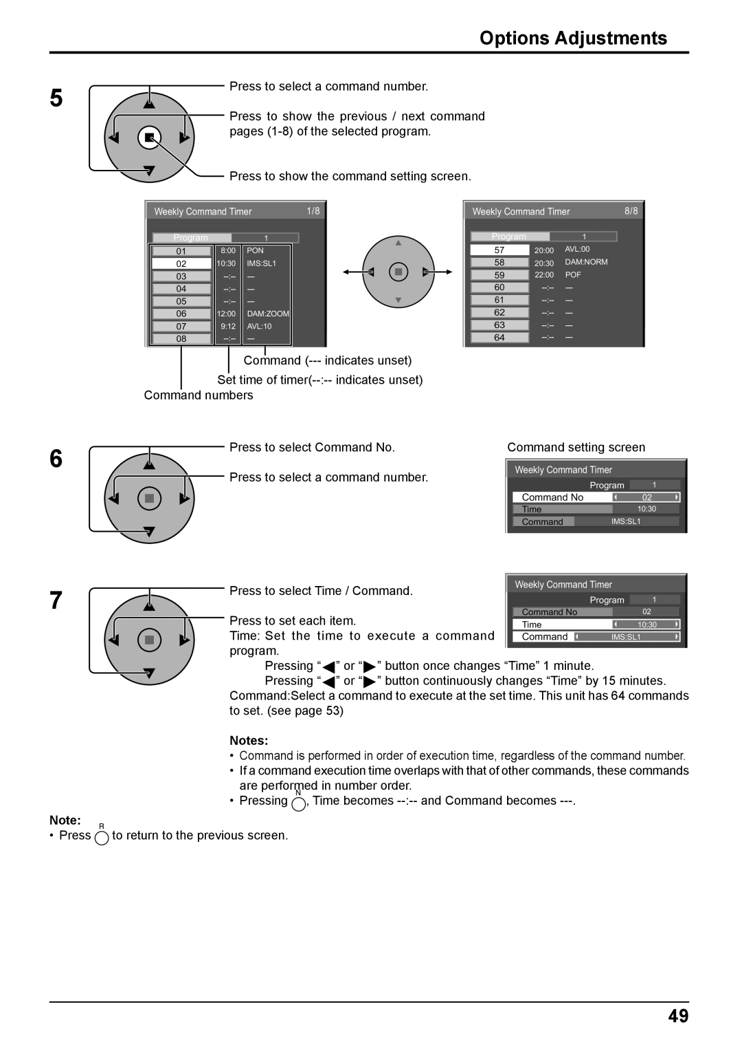 Philips TH-42PH10EK operating instructions Command setting screen, Program 