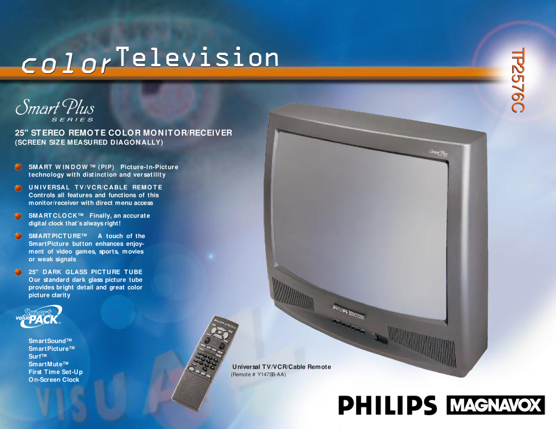 Philips TP2576C manual ColorTelevision 