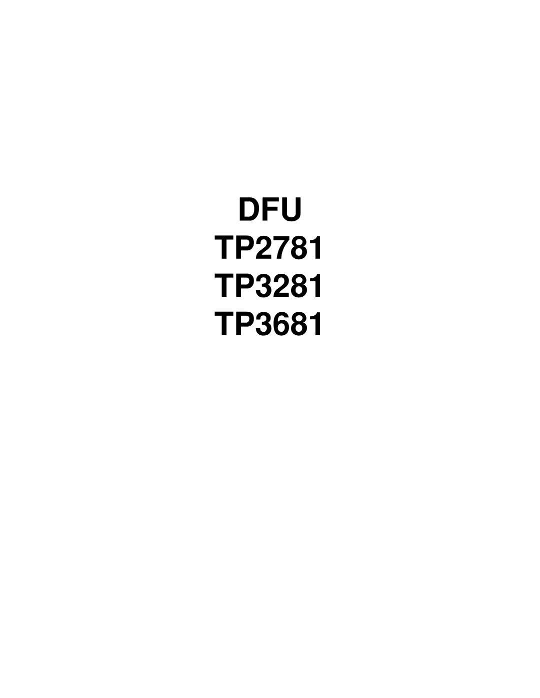 Philips TP2781, TP3281, TP3681 manual Dfu 