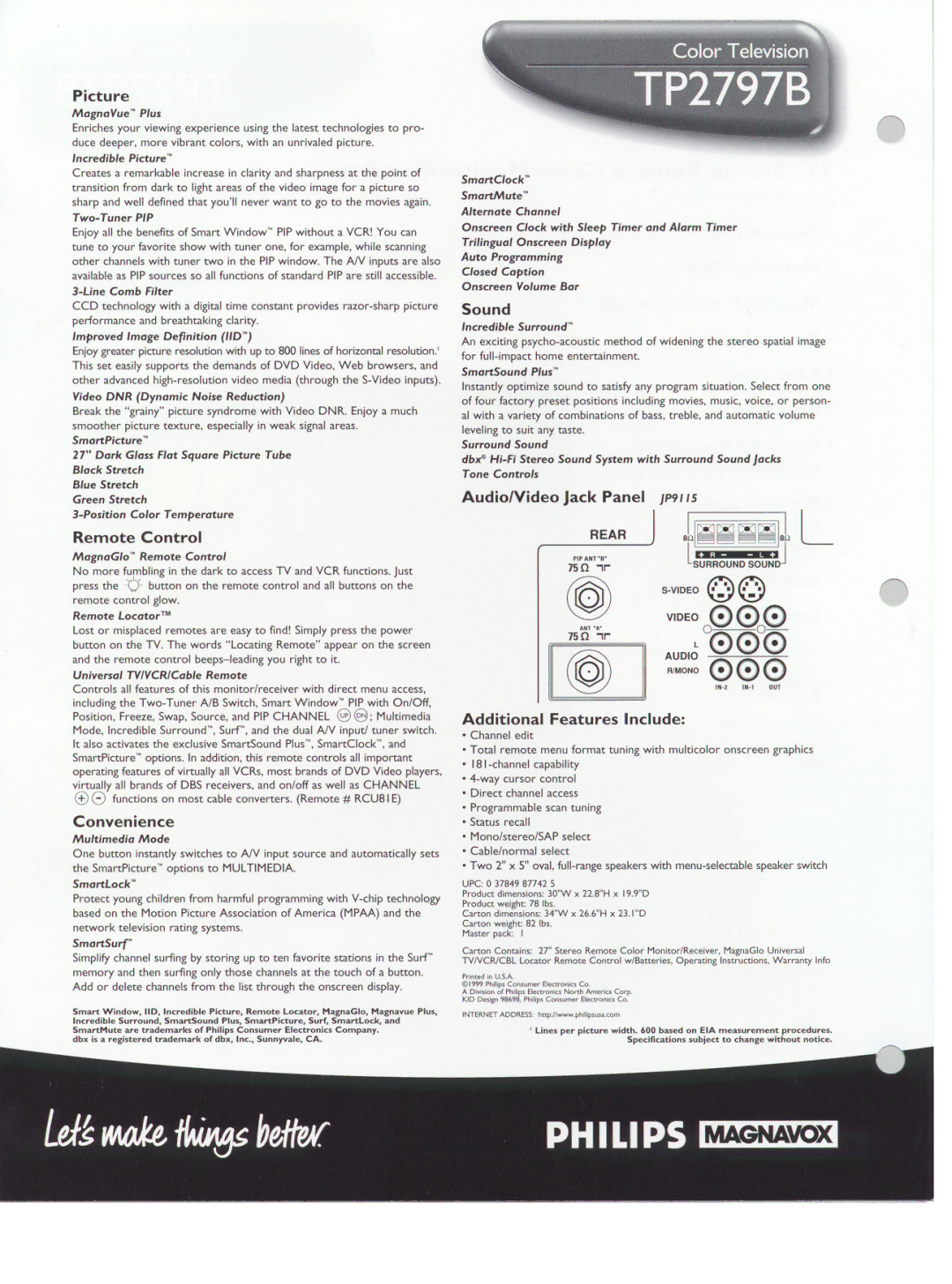 Philips TP2797B manual 