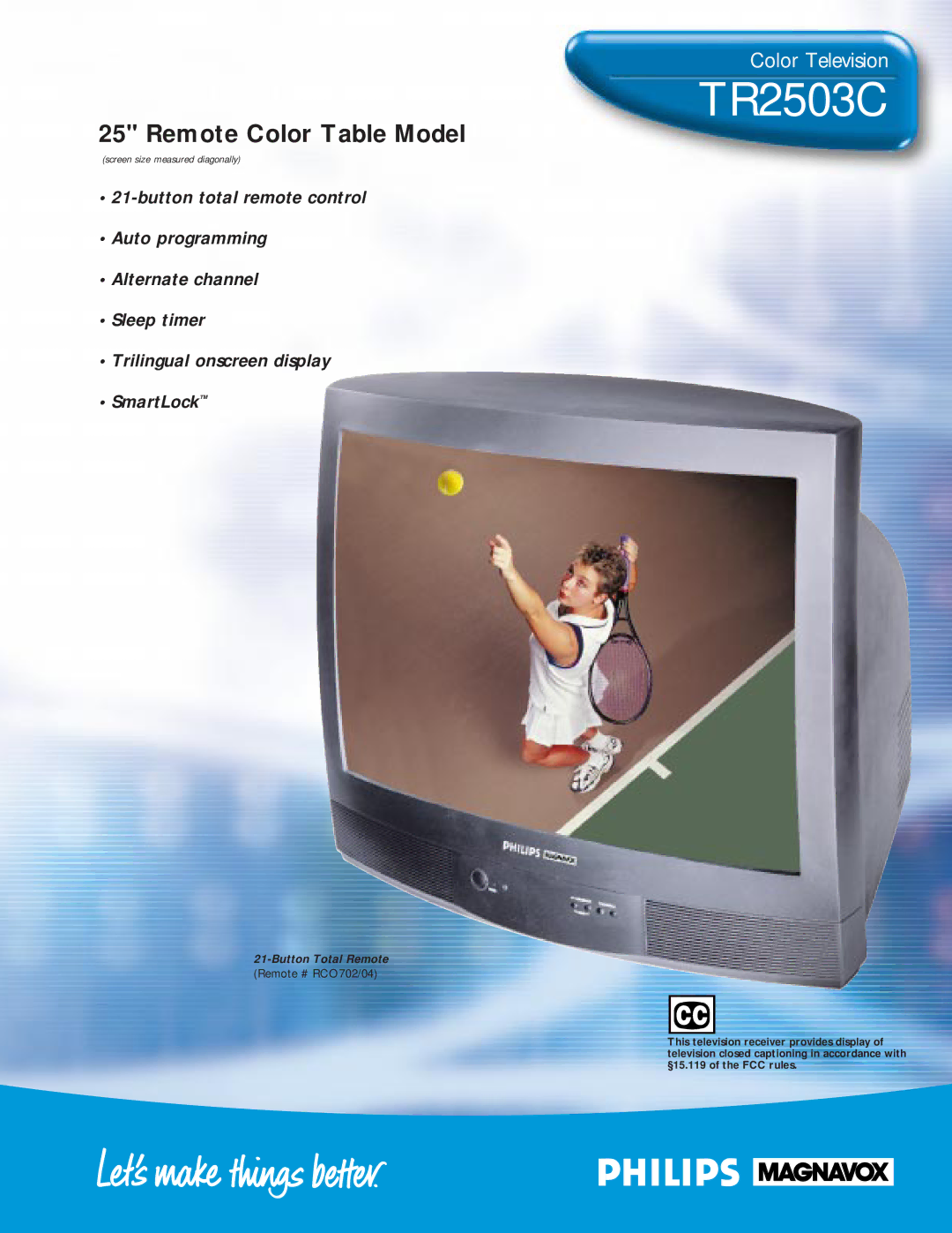 Philips TR2503C manual 