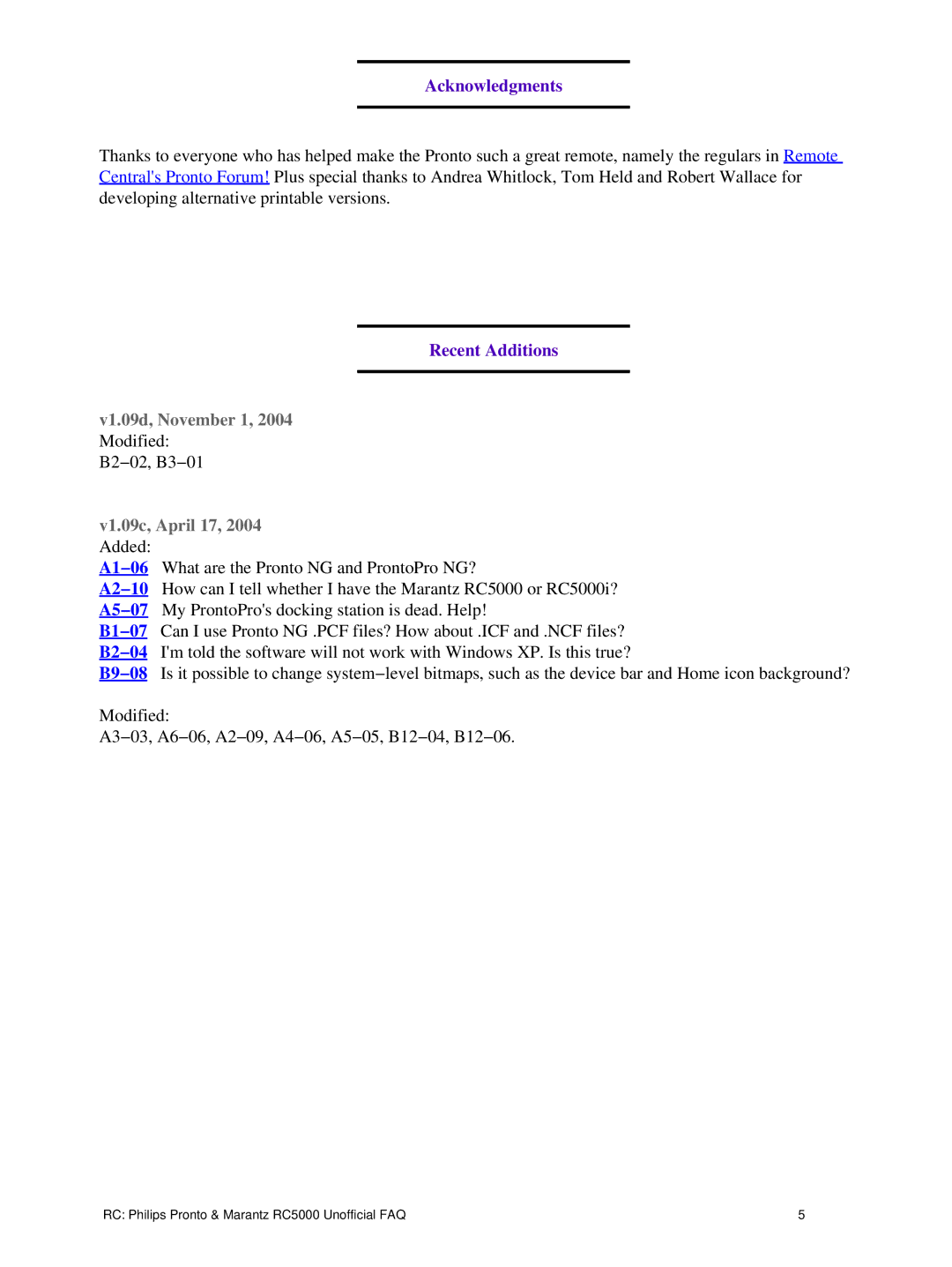 Philips TS1000 manual V1.09d, November 1 