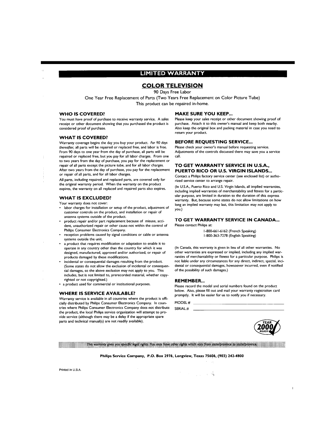 Philips TS3256C manual 