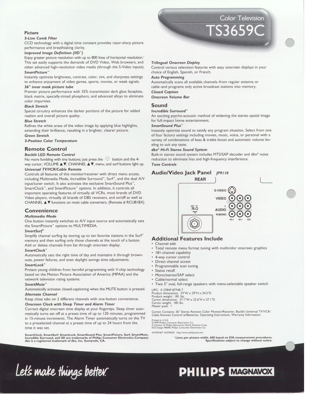 Philips TS3659C manual 