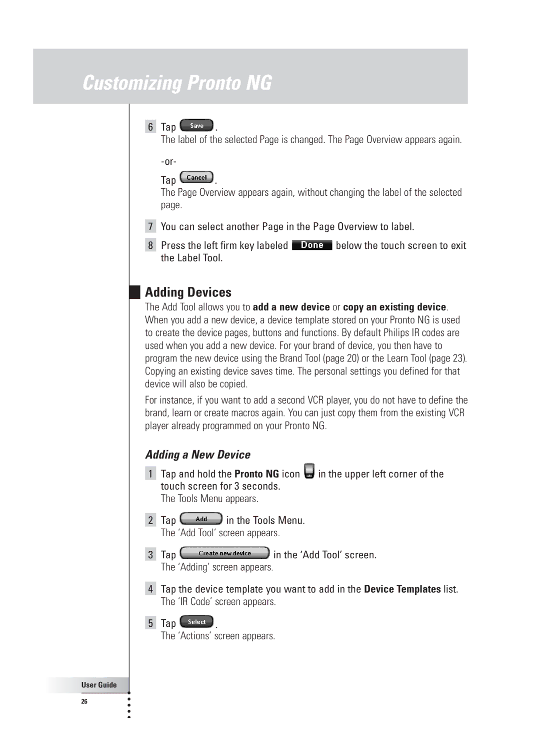 Philips TSU 3000 manual Adding Devices, Adding a New Device 