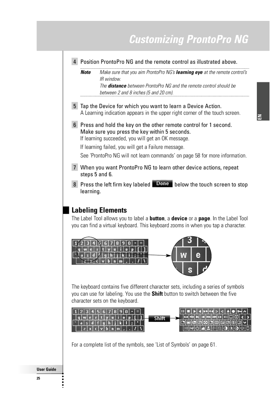 Philips TSU7500-SBC RU990 manual Labeling Elements, Tap the Device for which you want to learn a Device Action 