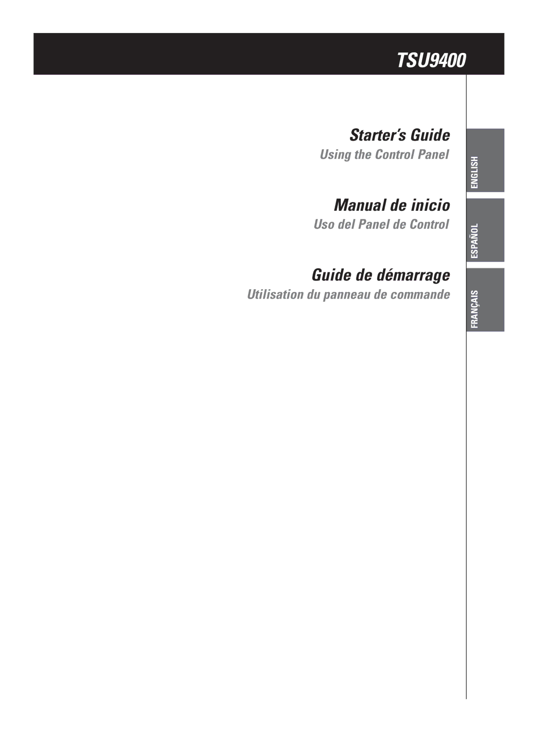 Philips TSU9400 manual Starter’s Guide 