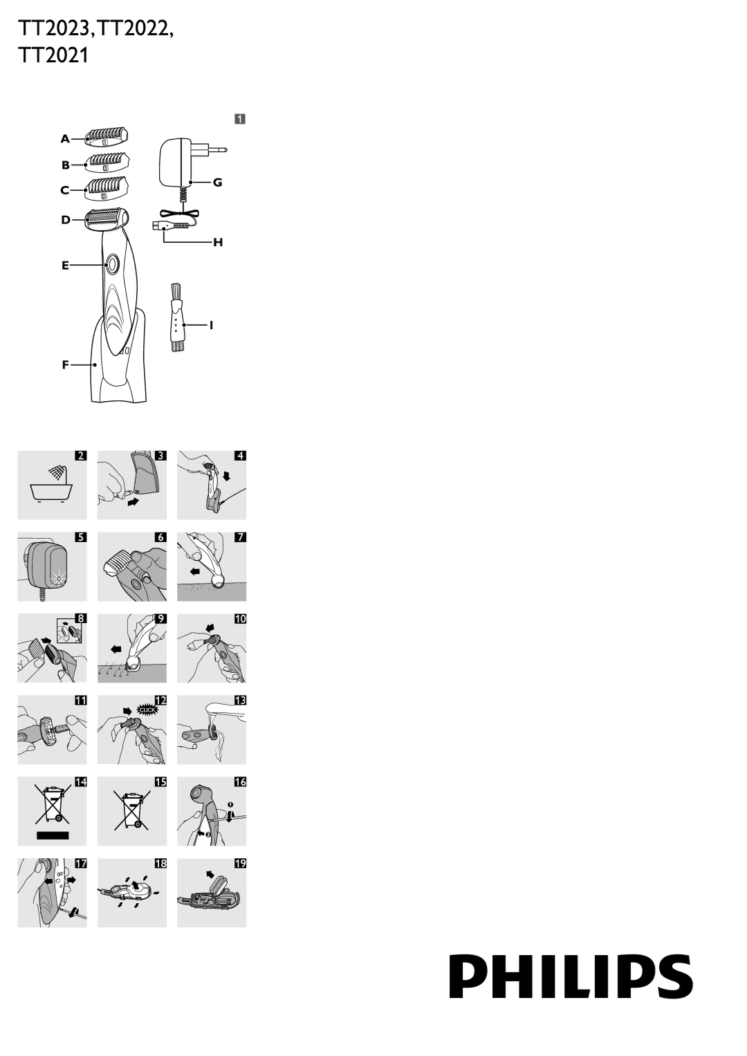 Philips manual TT2023,TT2022 TT2021 