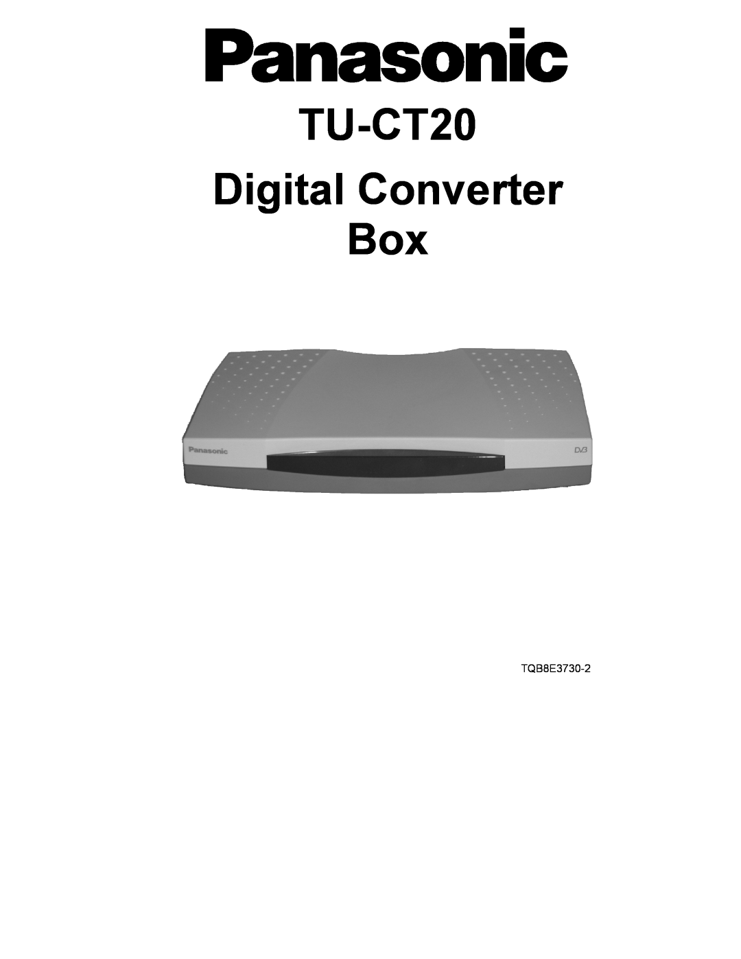Philips manual TU-CT20 Digital Converter Box, TQB8E3730-2 