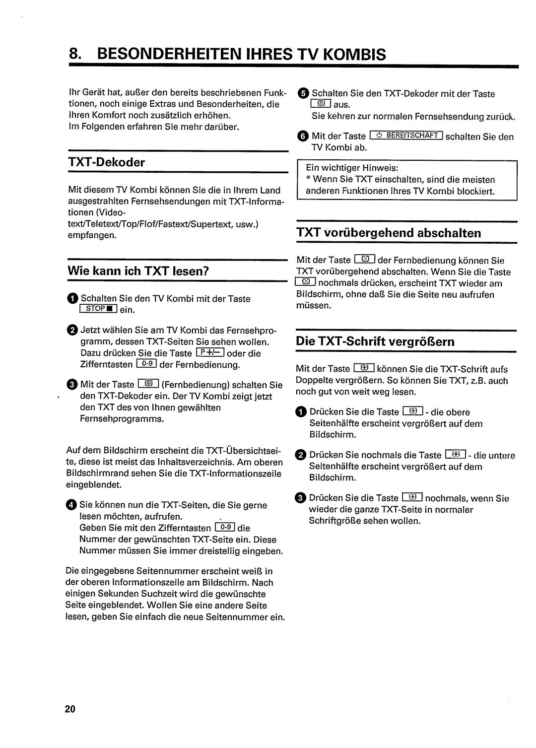 Philips TV/VCR Combo manual 