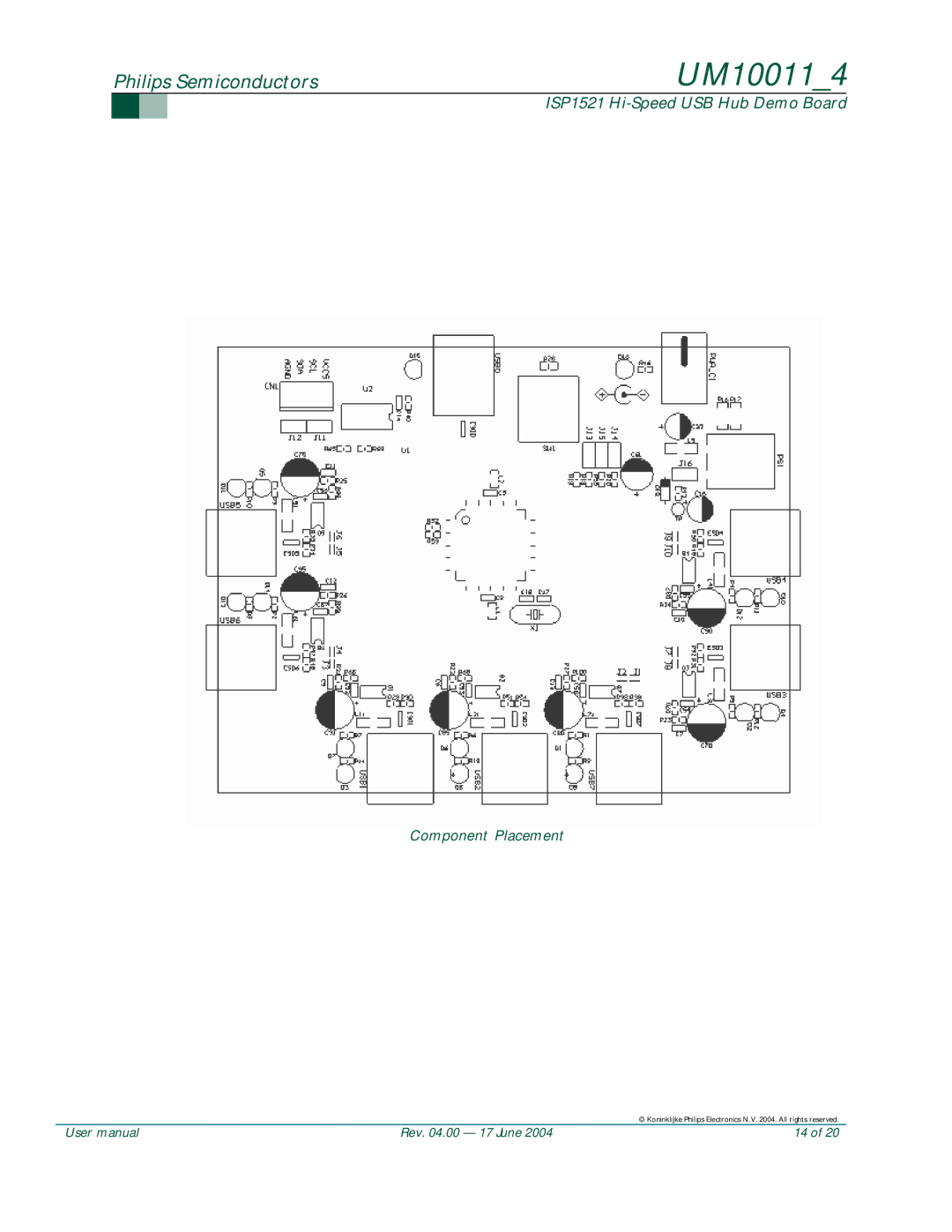 Philips UM10011 user manual Component Placement 