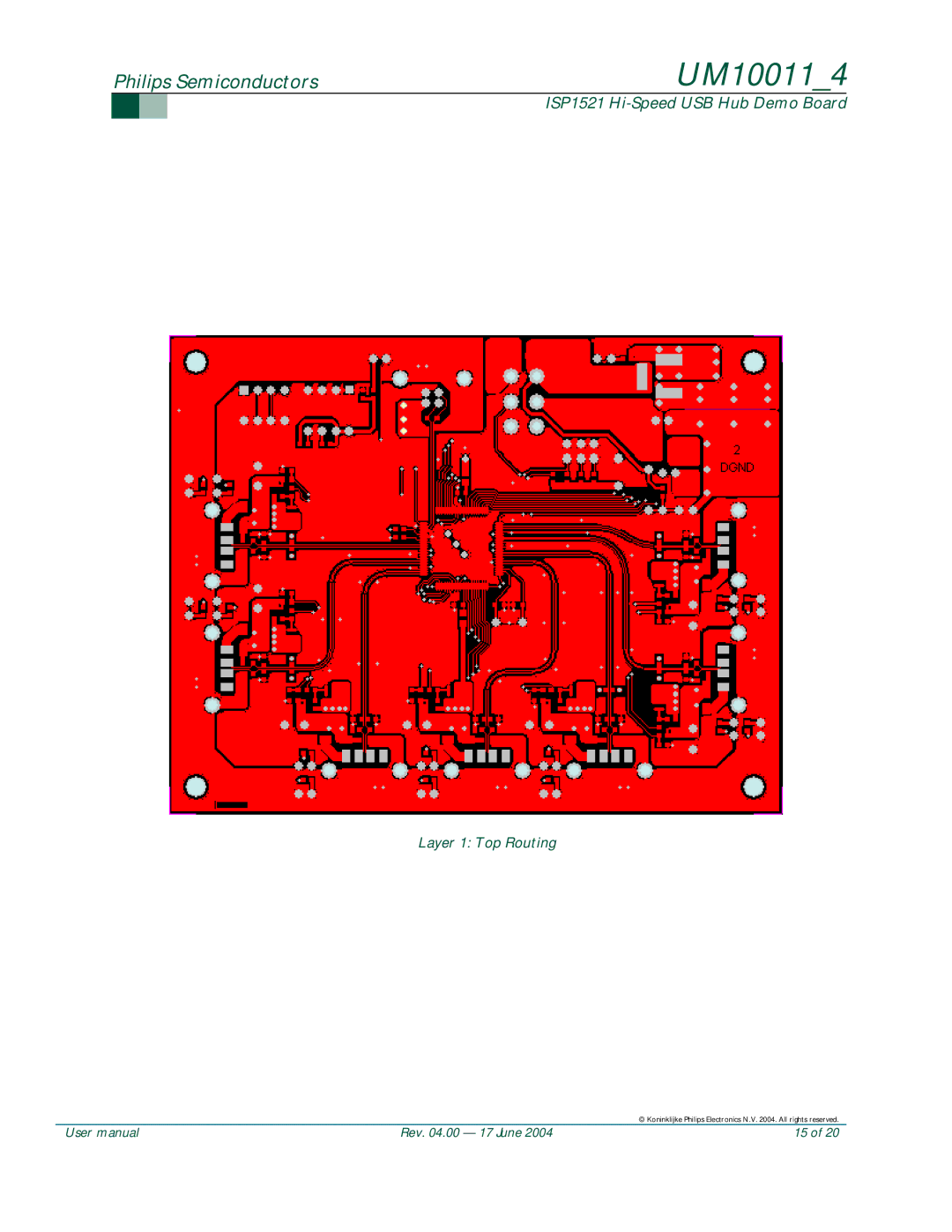 Philips UM10011 user manual Layer 1 Top Routing 