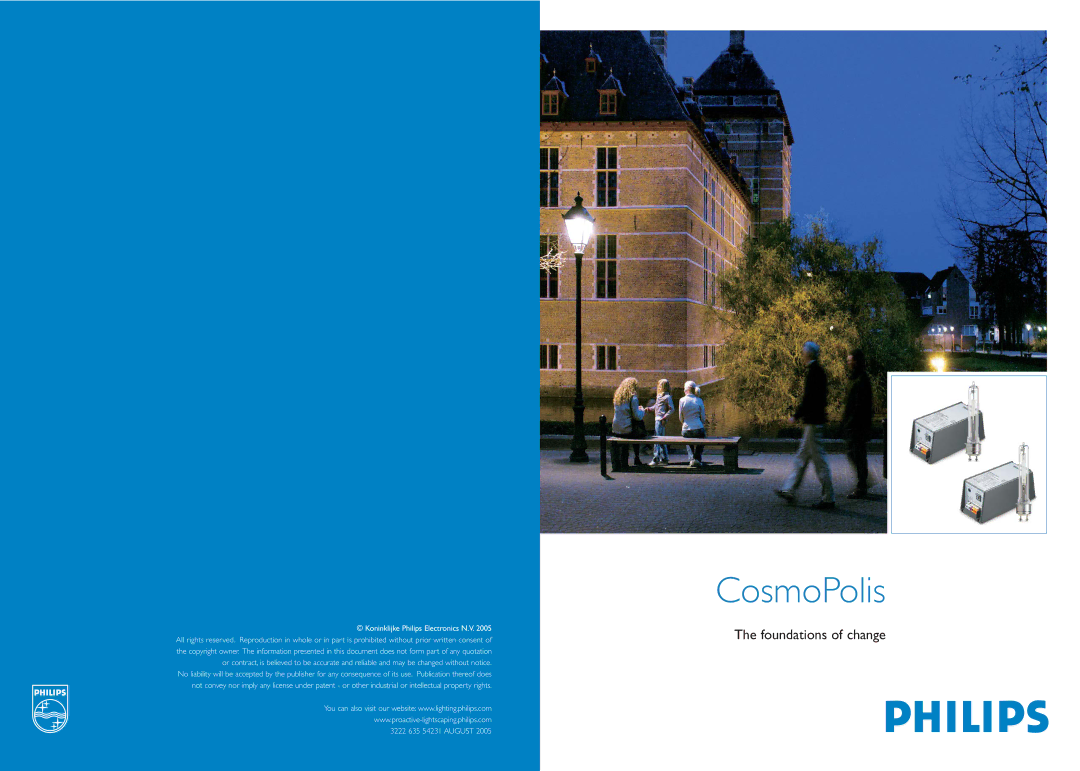 Philips Urban Lighting manual CosmoPolis, Foundations of change 