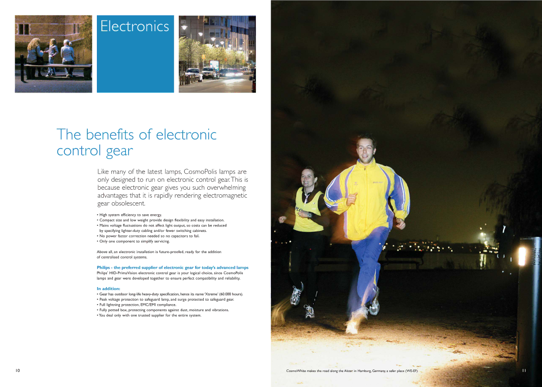 Philips Urban Lighting manual Benefits of electronic control gear, Addition 