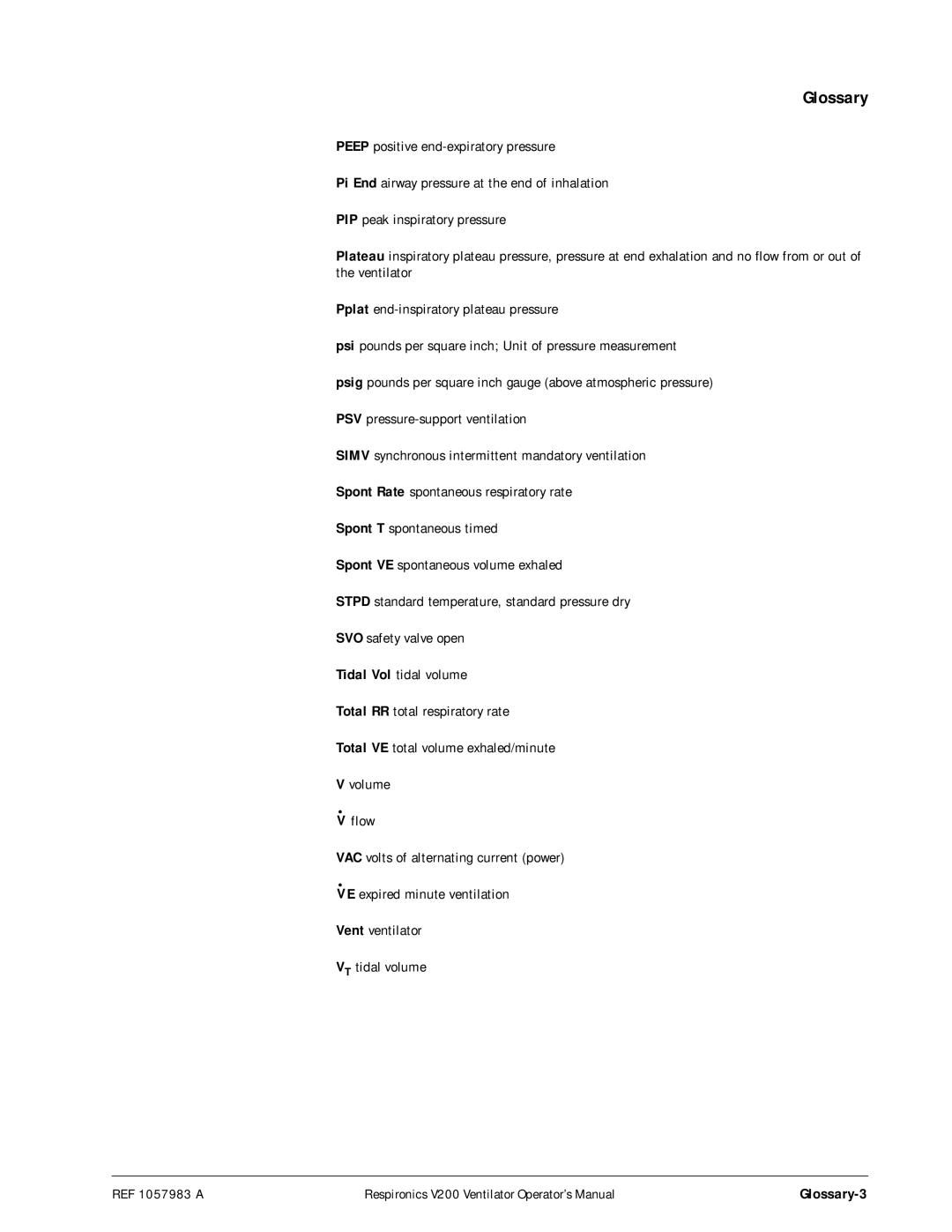 Philips V200 manual Glossary-3 