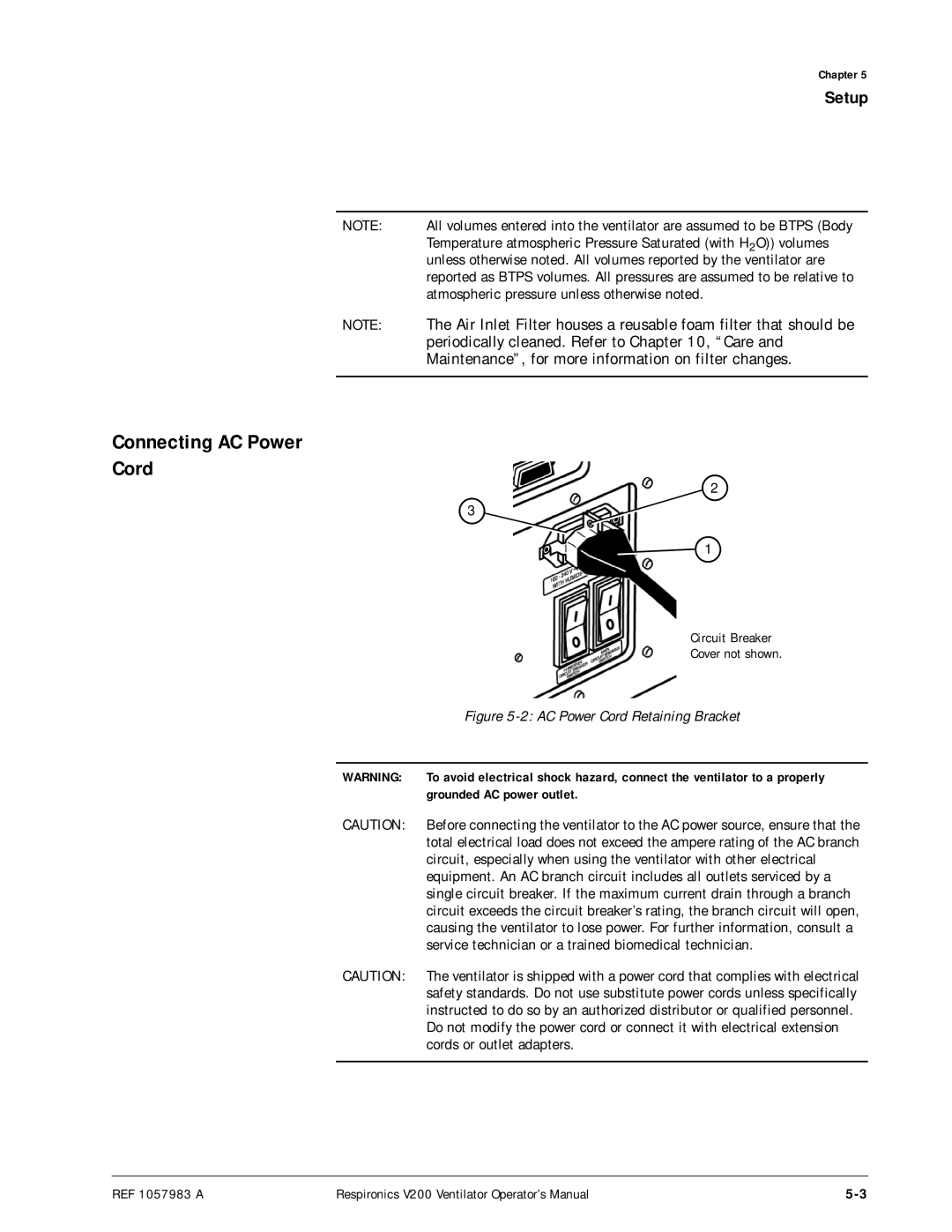 Philips V200 manual Connecting AC Power Cord, Grounded AC power outlet 