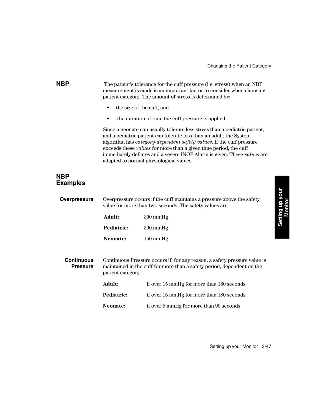 Philips V24CT, V26CT manual Examples, Adult, Pediatric, Neonate 