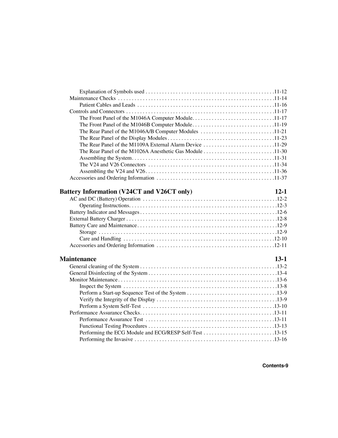 Philips manual Battery Information V24CT and V26CT only 12-1 