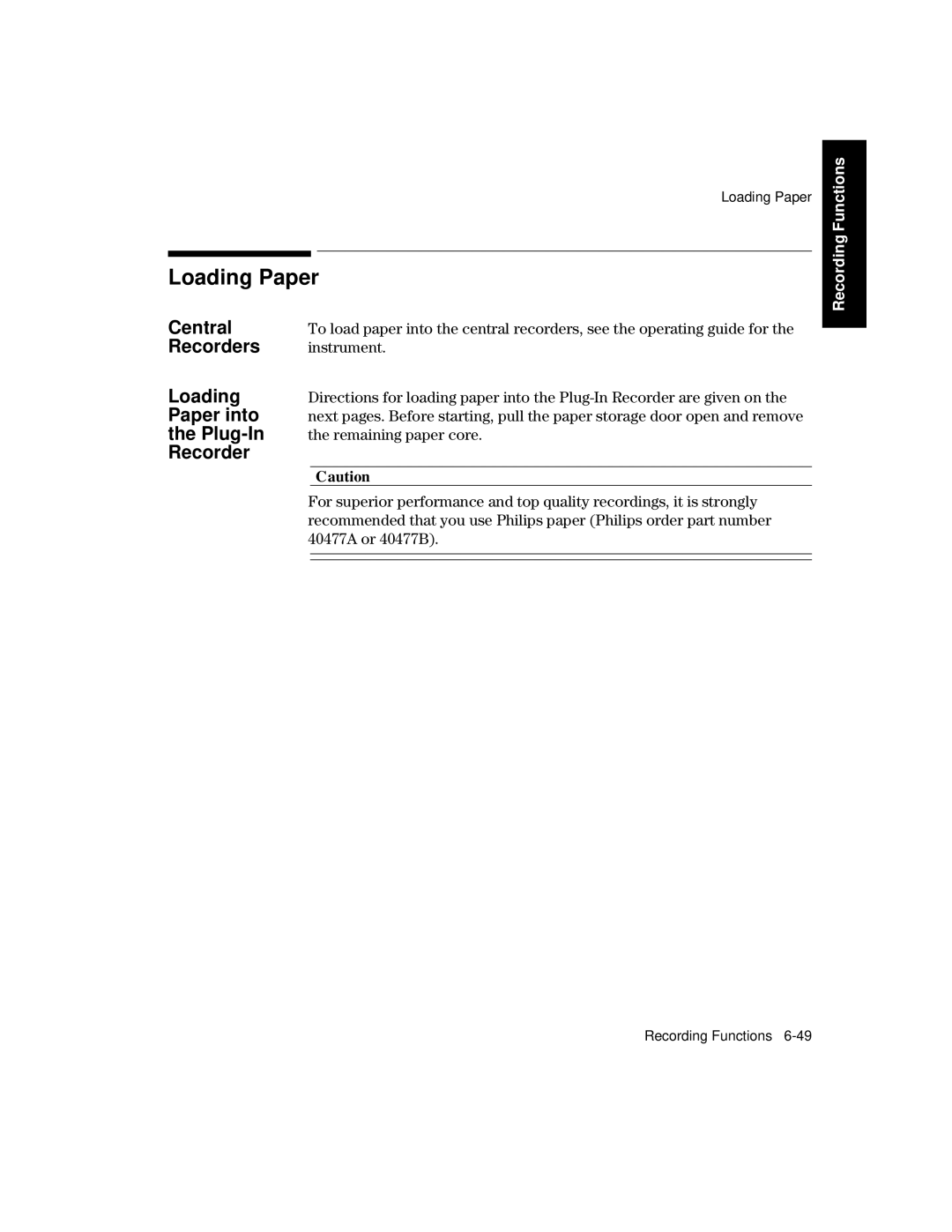 Philips V24CT, V26CT manual Loading Paper 