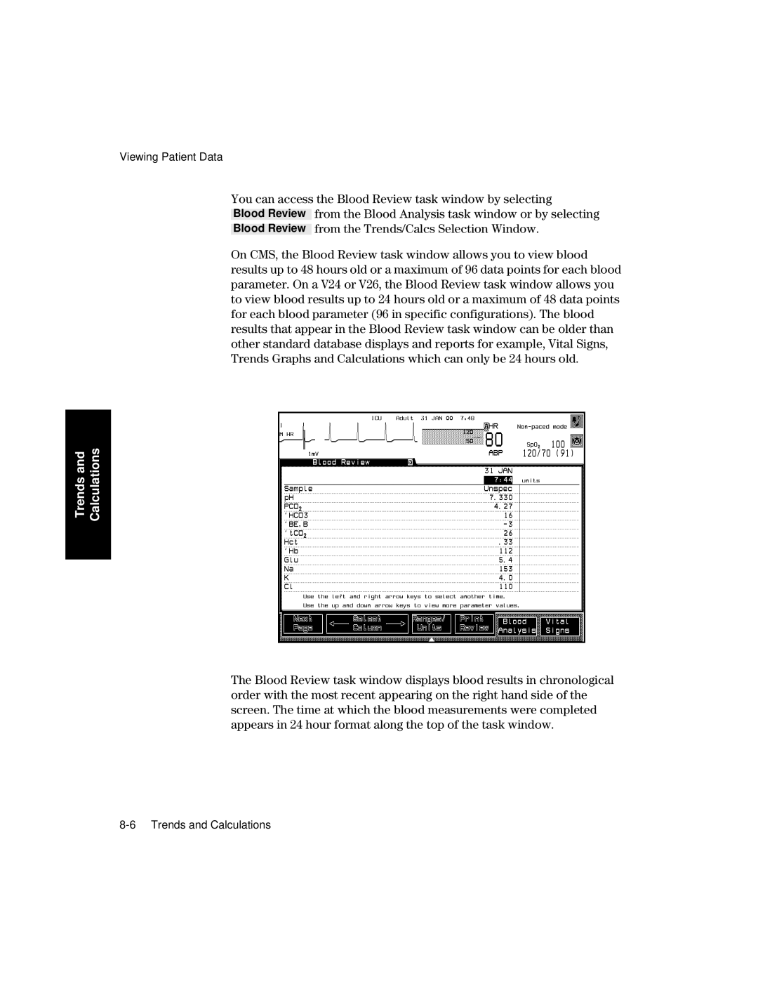 Philips V26CT, V24CT manual Calculations Trends 