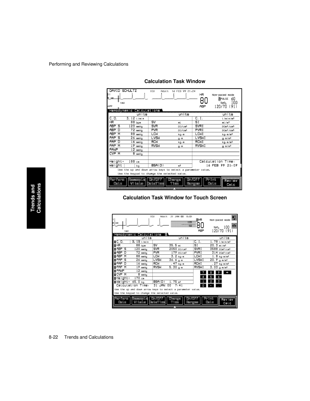 Philips V26CT, V24CT manual Calculation Task Window for Touch Screen 