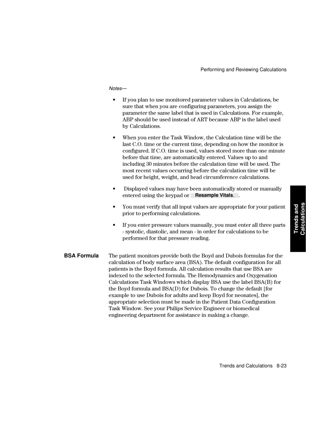 Philips V24CT, V26CT manual Trends and Calculations 