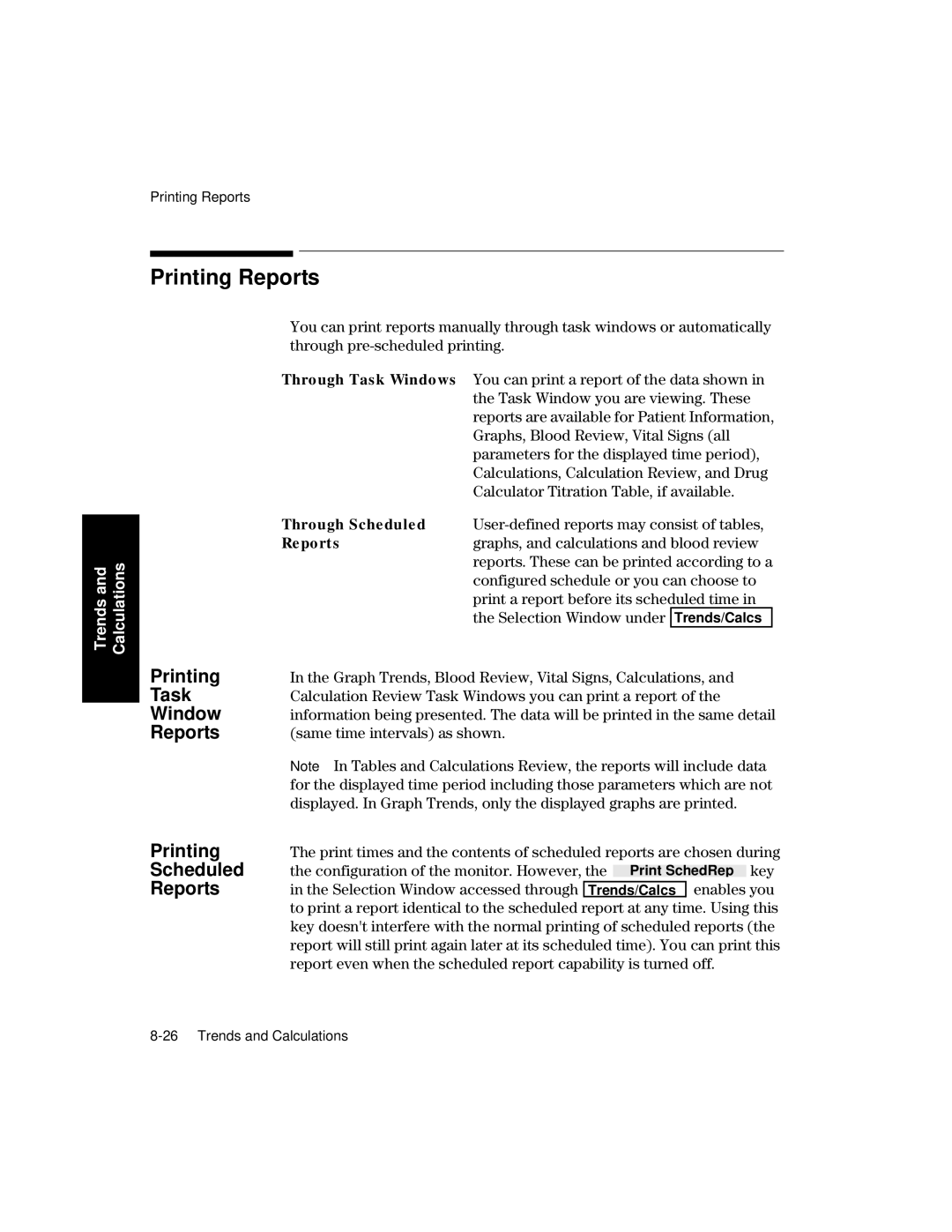 Philips V26CT, V24CT manual Printing Reports, Window Reports, Scheduled 