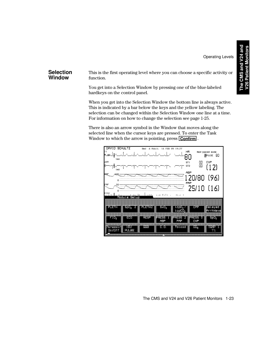 Philips V24CT, V26CT manual Selection, Window, Function, Hardkeys on the control panel 