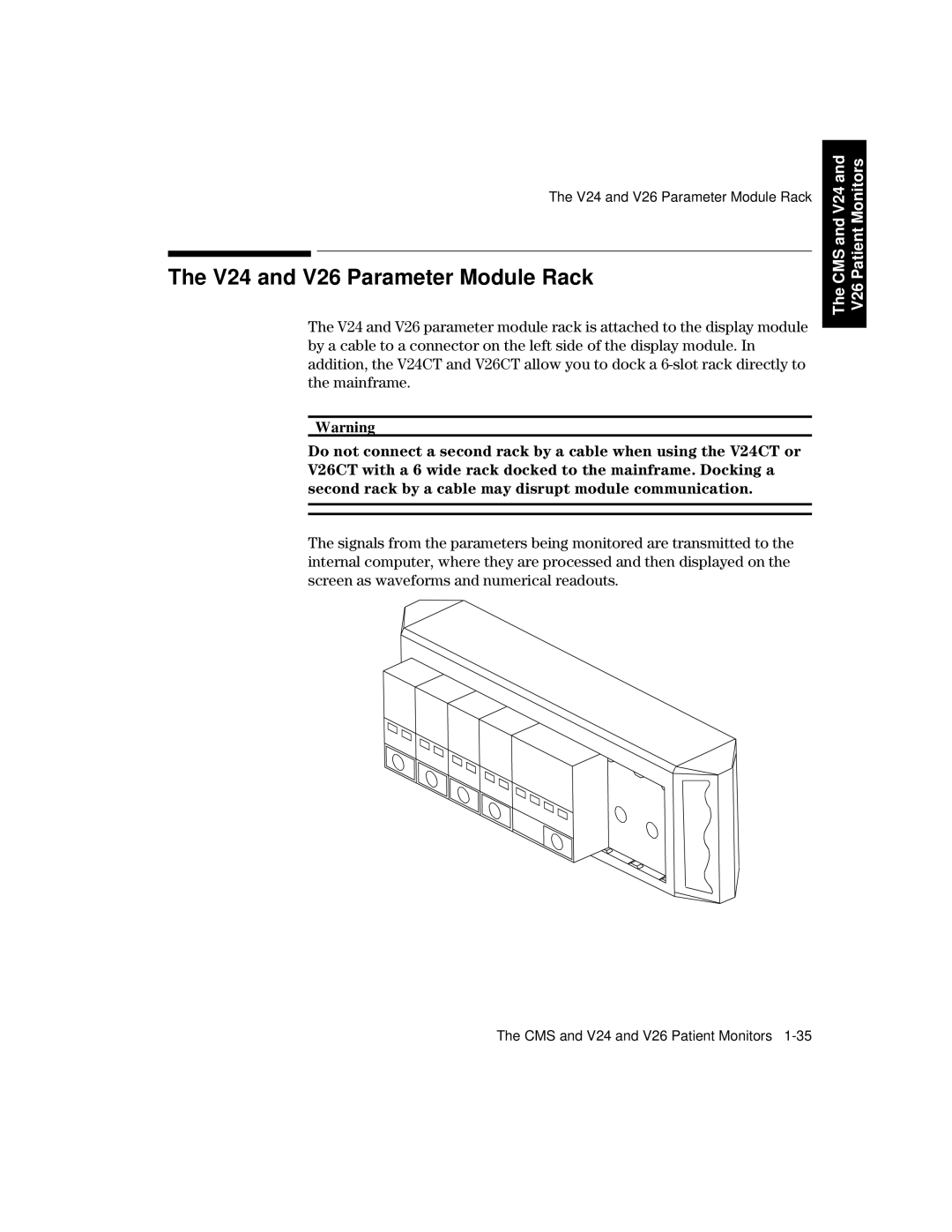 Philips V24CT, V26CT manual V24 and V26 Parameter Module Rack 